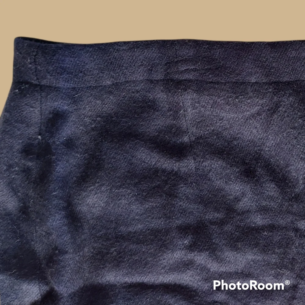Vtg 90s navy blue blanket skirt - Picture 6 of 12